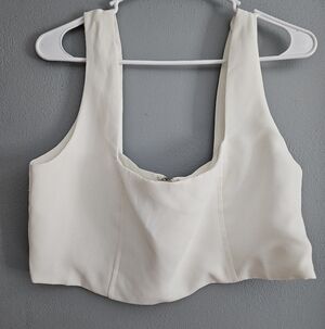 Showpo. White Square Neck Crop Top